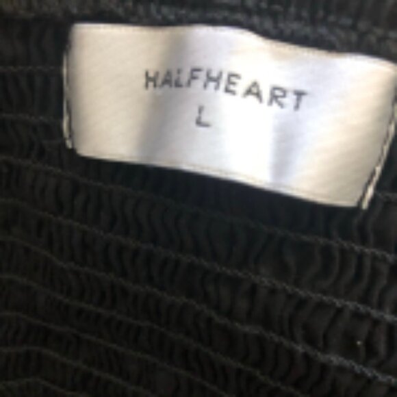 Halfheart Black Boho Cropped Top Long Sleeve Large - Picture 10 of 10